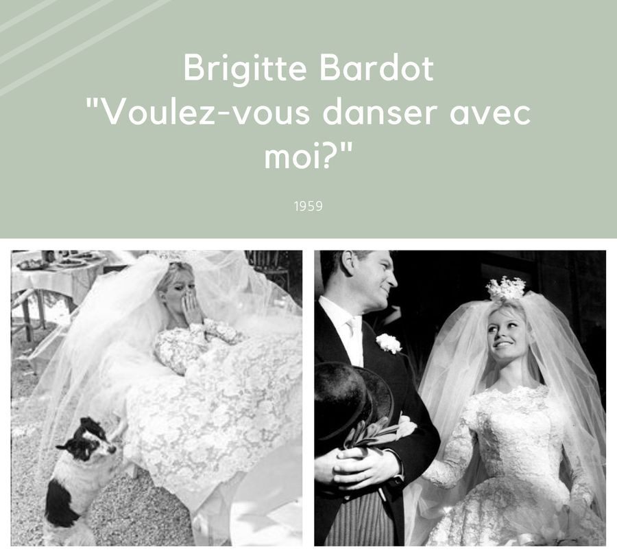 robe mariée dentelle Brigitte Bardot
